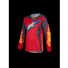 ALPINESTARS Detský motokrosový dres Youth Fluid Hunt 2027 – ohnivočervená/kamenná sivá/koralová Hot Coral