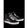 ALPINESTARS Moto topánky Ride-63 Canvas – čierna/studená sivá/šachovnica