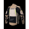 ALPINESTARS Moto bunda Harok Drystar – tmavá kaki/piesková/fluorescenčná žltá