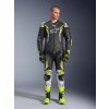 ALPINESTARS Kožená moto kombinéza GP Tech V5 1-Piece – čierna/biela/žltá fluo