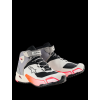 ALPINESTARS Dámske moto topánky CR-X Drystar – biela/stredná sivá/čierna/Diva ružová