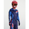 ALPINESTARS Motokrosový dres Racer Hunt 2027 – modrá Strong/modrá Deep Blue/ohnivočervená
