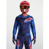 ALPINESTARS Motokrosový dres Racer Hunt 2027 – modrá Strong/modrá Deep Blue/ohnivočervená
