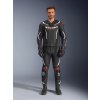 ALPINESTARS Kožená moto kombinéza GP Force V2 2-Piece – čierna/biela/červená fluo