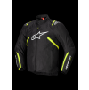 ALPINESTARS Nepremokavá športová moto bunda T-SPS V2 Waterproof – čierna/biela/žltá fluo
