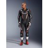 ALPINESTARS Kožená moto kombinéza GP Force V2 1-Piece – čierna/biela/červená fluo