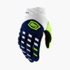 100% Rukavice CROSS/Enduro Airmatic Navy/White modré/biele/zelené