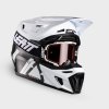 LEATT motokrosová prilba Moto 9.5 s okuliarmi – Carbon/biela 2026