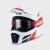 LEATT motokrosová prilba Moto 3.5 s okuliarmi – biela