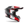 AIROH Motokrosová prilba Aviator 3 Monarch sivá/červená matná