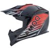 AMOQ Motokrosová prilba Meteor V2 Axis čierna/červená lesklá