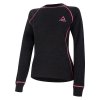 AMOQ Dámske funkčné tričko 100% Merino sivá/ružová – S