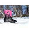 AMOQ Detské zimné topánky Snowtime ružová