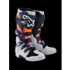 ALPINESTARS Motokrosové čižmy Tech 7 – čierna/svetlosivá/oranžová fluo/magenta