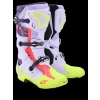 ALPINESTARS Odvetrané motokrosové čižmy Tech 10 Supervented – fialová/žltá fluo/Diva ružová