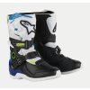ALPINESTARS Detské motokrosové čižmy Tech 3S Kids – biela/čierna/smaltová modrá