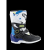 ALPINESTARS Detské motokrosové čižmy Tech 3S Kids – biela/čierna/smaltová modrá