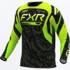 FXR detský motokrosový dres Clutch 2027 – Army / Lime / čierna