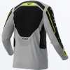 FXR detský motokrosový dres Podium 2027 – sivá / čierna / HiVis