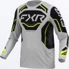 FXR detský motokrosový dres Podium 2027 – sivá / čierna / HiVis