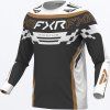 FXR detský motokrosový dres Podium 2027 – Asphalt / biela / Gum