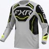 FXR motokrosový dres Podium Relay 2027 – sivá / čierna / Hivis